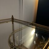 Brass and glass nesting table