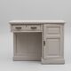 Antique solid wood desk – Country / shabby chic style – 1 drawer and 2 cupboards