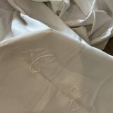 Old sheet .embroidered.monogram .CA