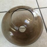 Chandelier 3 balls smoked glass 70's