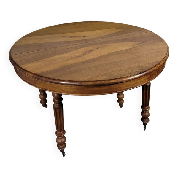 Table à rallonges louis Philippe ronde