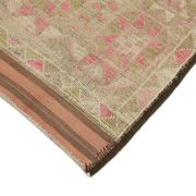 Handwoven one-of-a-kind anatolian beige runner rug 85 cm x 337 cm