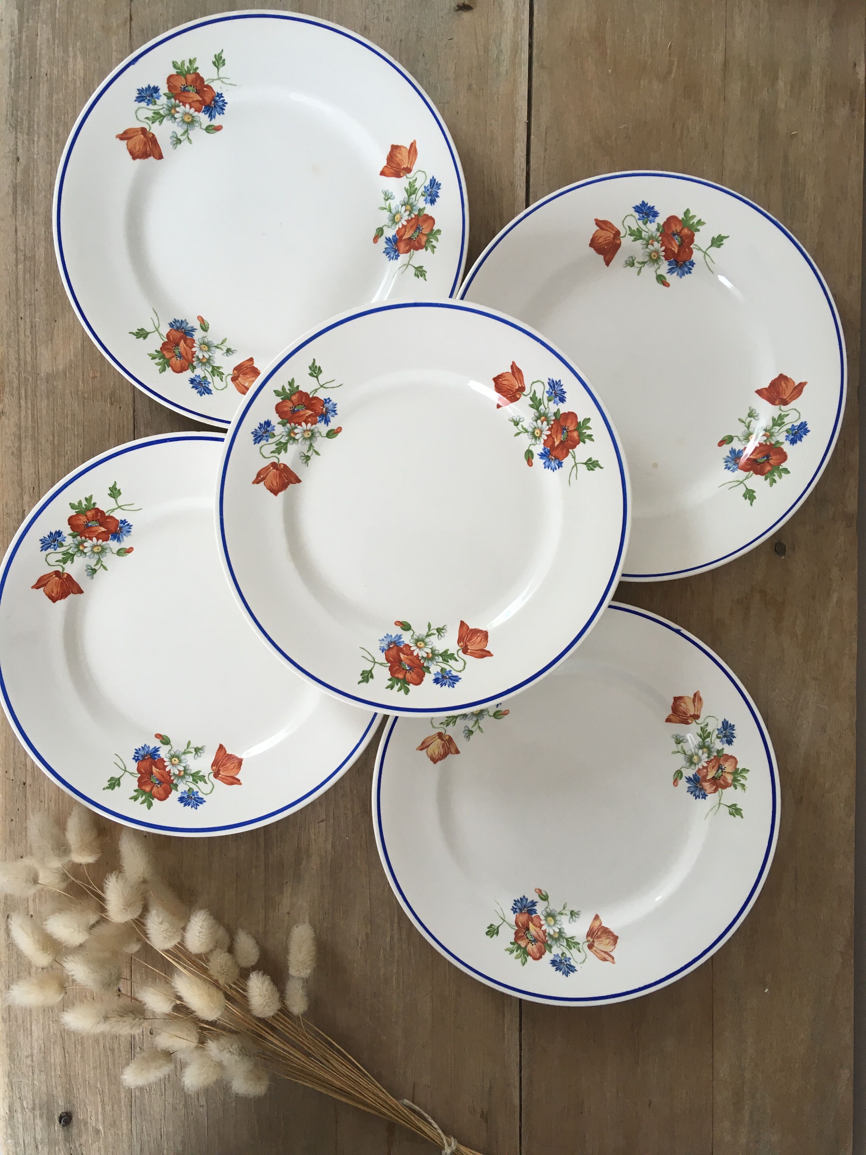 Salins floral dessert plates