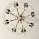 Large Russian chandelier in blue ceramic and crystal pendants, mid-20th century