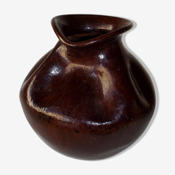 Glazed ceramic vase form free 1970