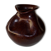 Vase céramique vernissée forme libre 1970