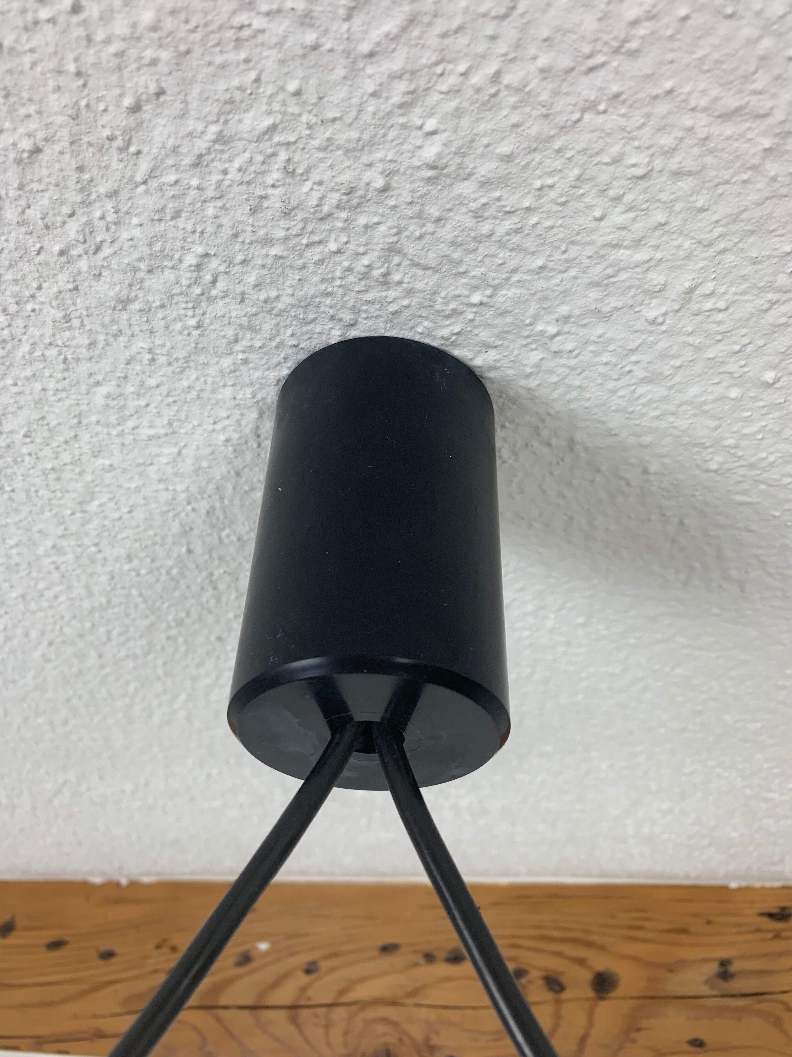 Suspension globes 2 lights, glass and brass, 50s