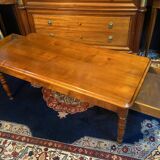 Solid cherry wood coffee table with 2 drawers