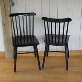 Black wooden bistro chairs