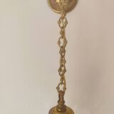 Suspension  de style art nouveau 1900 en laiton - tulipe en verre dépoli