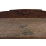 Art Deco wooden wall shelve rack bookshelf in dark wood minimalist