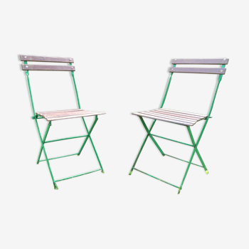 Lot de 2 chaises pliantes de jardin 70’s