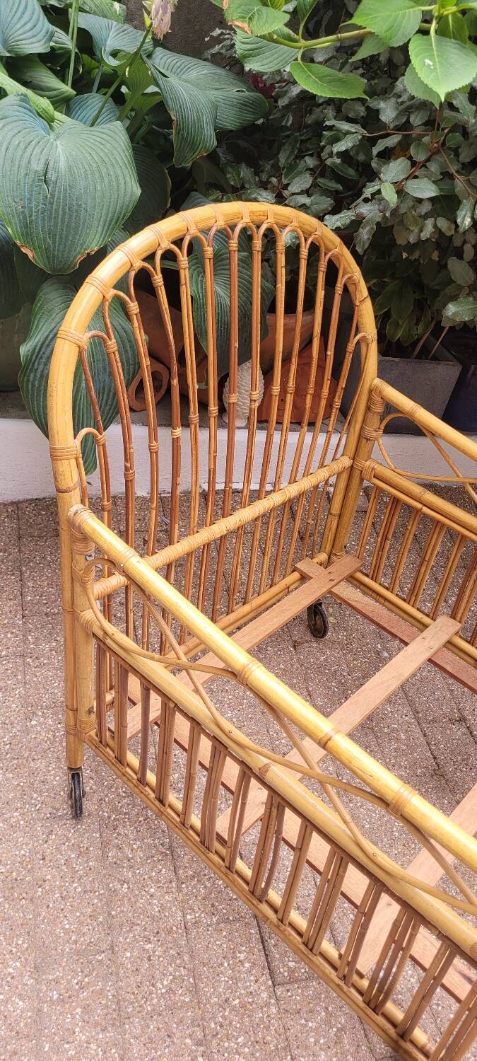 60s rattan children's bed