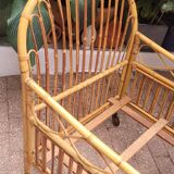 Lit enfant rotin 60's