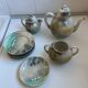 Fine porcelain tea service Japan - Decor of Cranes and Bamboo