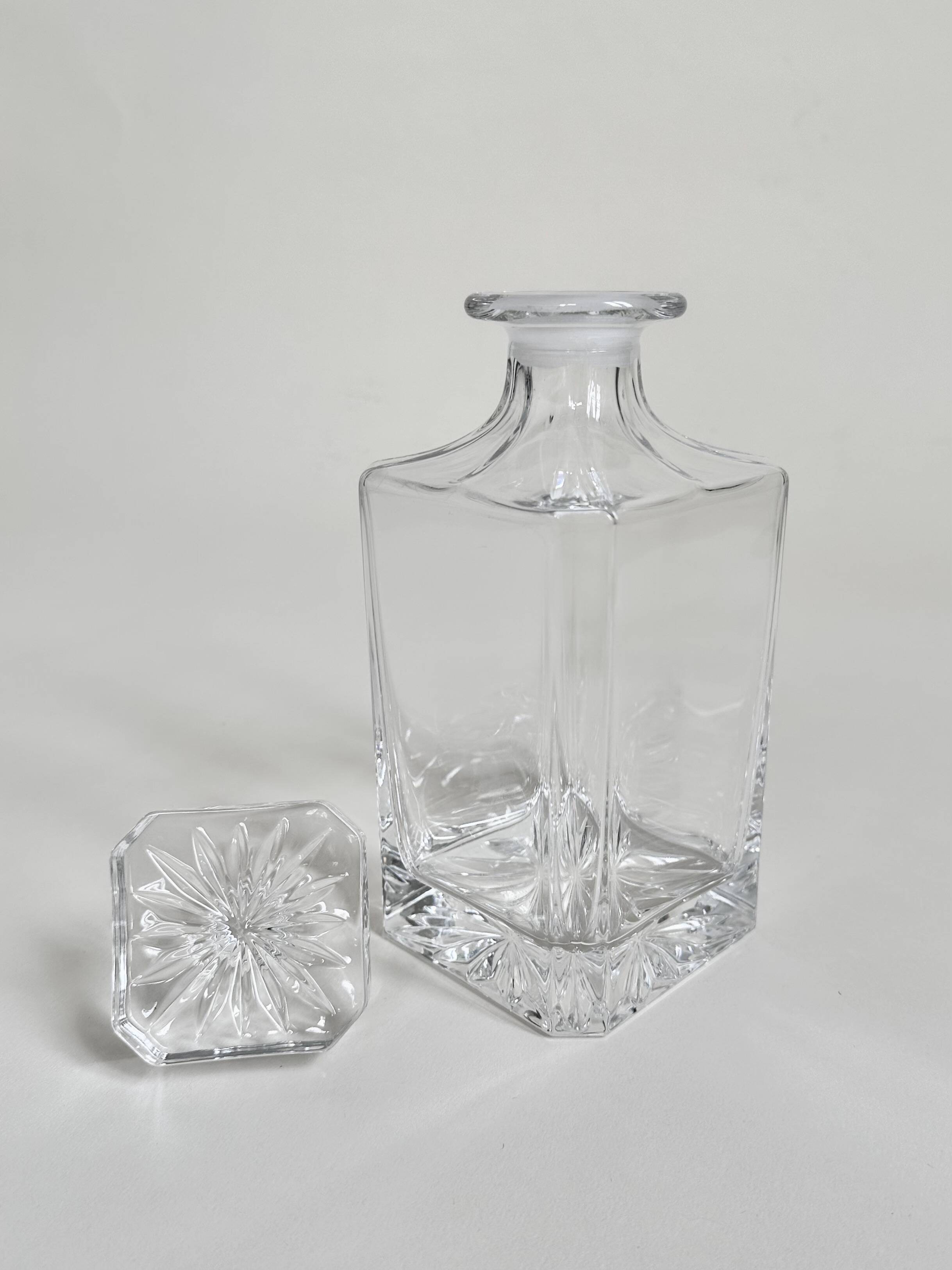 Cut crystal whisky carafe