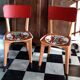 Pair of vintage kitchen chairs completely revamped