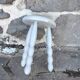 Blue-grey tripod stool