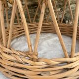 60s rattan bedside table