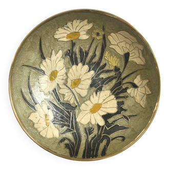 Brass spring flower bowl