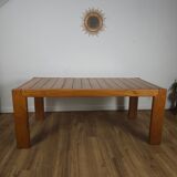 Table extensible en orme massif, Maison Regain, années 60