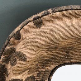 Large antique mirror with upholstered frame  92x128cm