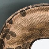 Large antique mirror with upholstered frame  92x128cm