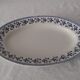 Oval dish moulin des loups and hamage blueberries blue flower
