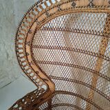 Fauteuil Emmanuelle rotin Kok Maison 1970