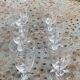 6 large antique wine glasses, chiseled floral pattern,