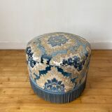Ottoman en velours bleu