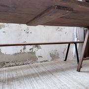 XXL trestle farm table 4m and its benches