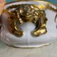 Soup tureen, vegetable dish in fine Limoges porcelain Monograms PJC gold