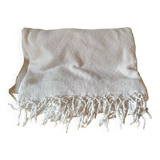 Bedspread in woven white cotton, single bed