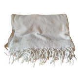 Bedspread in woven white cotton, single bed
