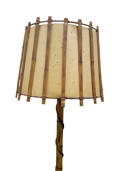 Rattan floor lamp