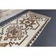 Vintage Turkish Oushak handmade wool cotton white runner rug  91x340