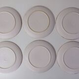 6 signed stoneware dinner plates