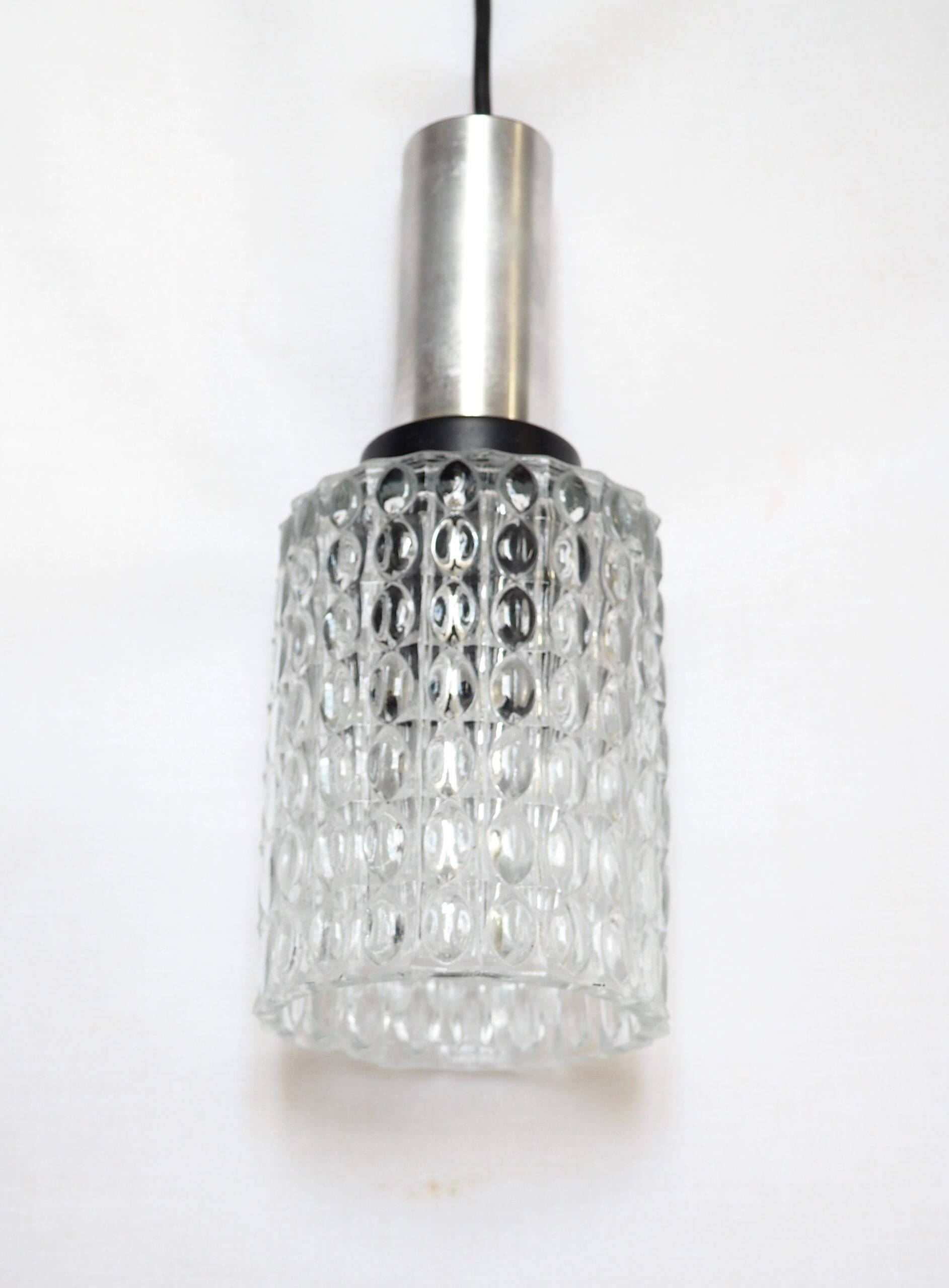 Suspension mid-century tube verre