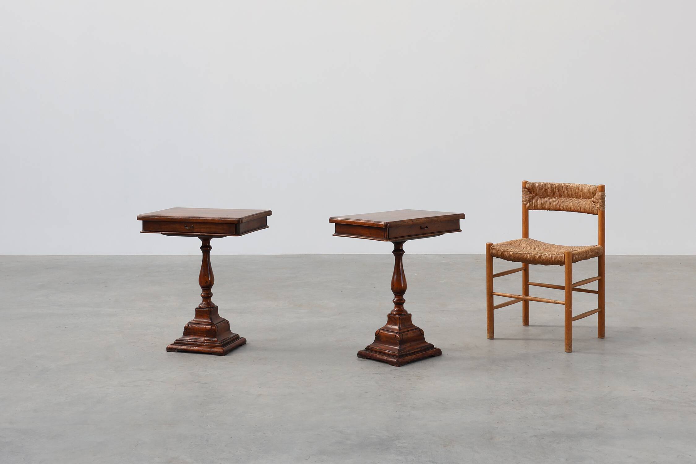 Pair of 20th century English nightstands in George IV style