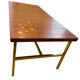 Scandinavian coffee table in teak and brass.