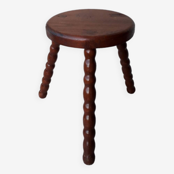 Tabouret tripode bois