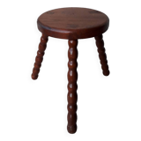Tabouret tripode bois