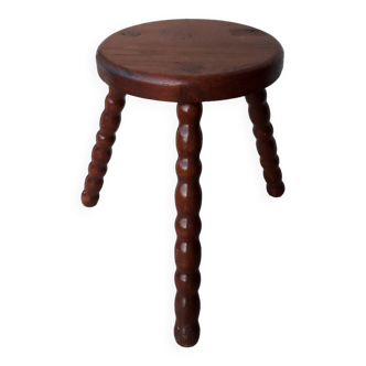 Tabouret tripode bois