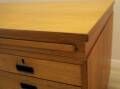 Executive desk with nine drawers and pull-out surface, teak veneer, Nipu, Denmark, 1970s