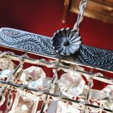 Old chandelier pampilles & chiseled metal