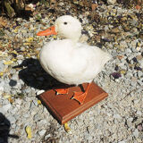 Antique stuffed/albino mallard duck