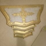 Table chevet 3 tiroirs 1950 -1970 italien bois doré