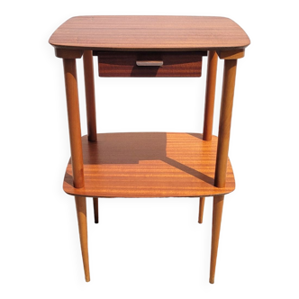 Vintage side table 1950 harness or pedestal table
