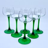 Alsace wine glasses on foot